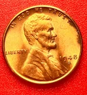 1948-S Lincoln Wheat Cent Penny GEM RED BU From an Original Bank Roll