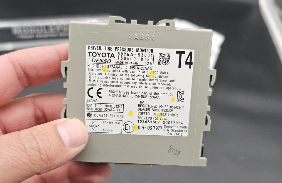 Módulo monitor de presión de neumáticos Lexus RC300 RC350 RC F TPMS 2015-2019 8976A-53031 Foto 2 de 4