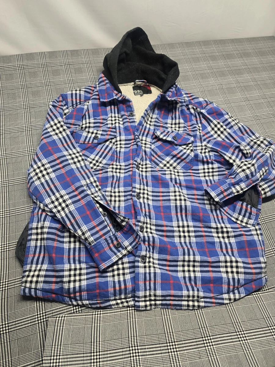 Chaqueta De Forro Polar A Cuadros De Búfalo Para Hombre Club Room, Rojo