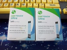 100 ONE TOUCH ULTRA TEST STRIPS 1 BOX OF 100, EXP 3-31-26, DINGED SEALED BOX