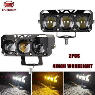 2 PCS Super Bright Light Motorcycle Headlights Led Lens Spotlight Moto Fog Lamp