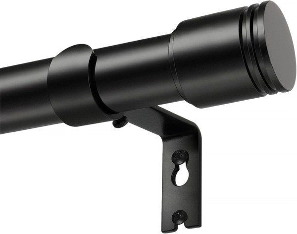 Gardinenstange Ausziehbar 80-304 Cm Schwarz Vorhangstange FüR Fenster-image