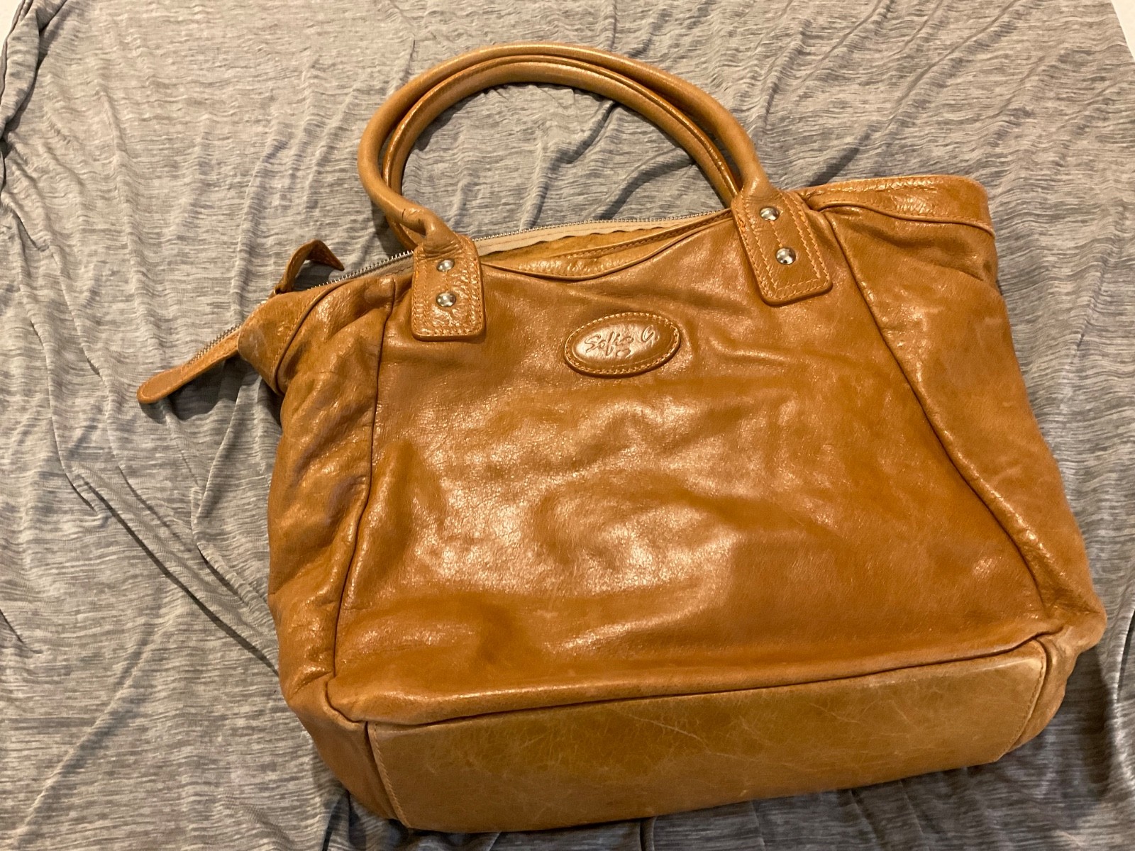 Sofia C. Light Camel Brown Leather Multi Color Sh… - image 6