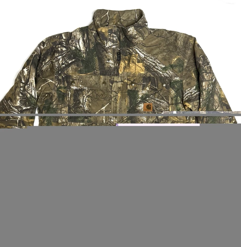 Carhartt x Real Tree 101444 Quick Duck Camo Traditional Jacket Quilt Lined - Med - Image 2 of 4