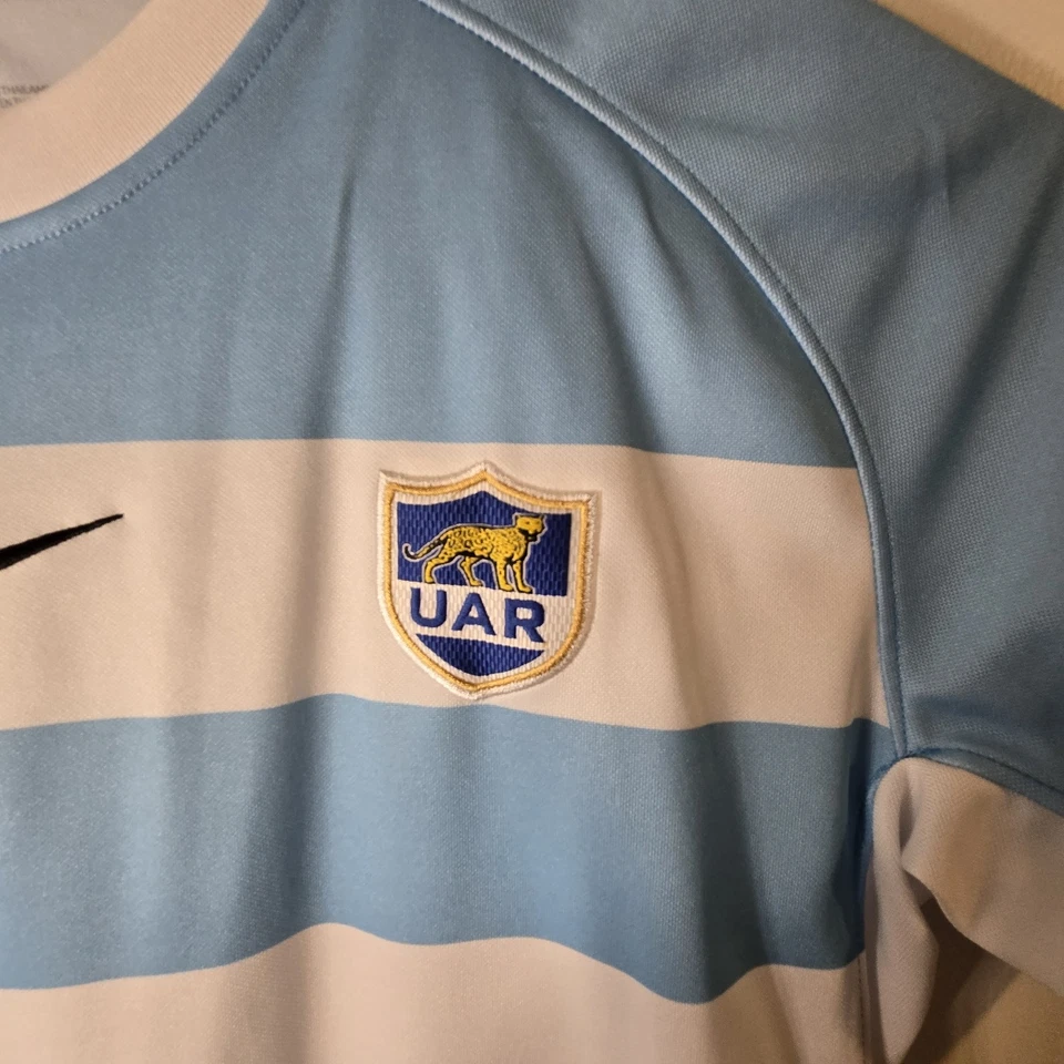 Camiseta Nike UAR Argentina 2015 Mundial Blanco Azul Rugby Hombre Talla L Foto 3 de 4