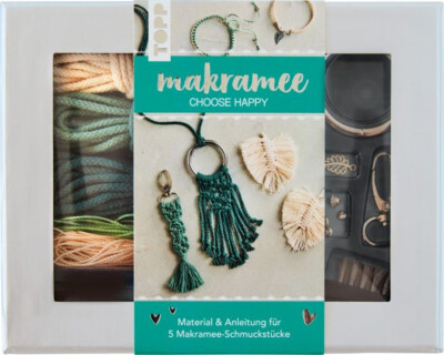 Topp Makramee-Schmuckset Happy, Boho, Knüpfen   NEU /OVP