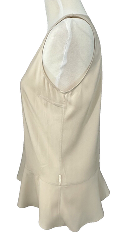 Brunello Cucinelli Silk Champagne Color Sleeveless Top Size L - Picture 3 of 9