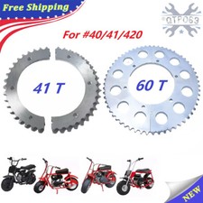 41/42/60 T Split Sprocket For 40/41/420 Chain Axle Hub Go Kart Racing Mini Bike