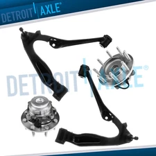 RWD Front Wheel Bearing Hubs Lower Control Arms Kit for Silverado Sierra 2500