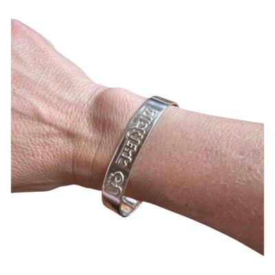Silver Om Namah Shivaya bracelet