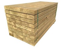 1.2m GREEN 200x100mm Railway/Garden Sleepers
