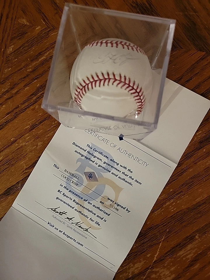 Red Sox Coco Crisp Signed Baseball. Autograph Authenticated. Redsox Base Ball - Image 2 of 4