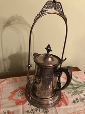 PAIRPOINT MFG CO. 1873 1/2 RARE PITCHER ON SWINGING STAND