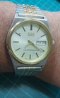 Vintage 90s SEIKO ALBA V743-8A10 *Kanji-Eng Day-Date* Quartz Watch JDM JAPAN