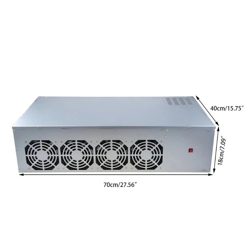 BTC-S37 Bitcoin Rig Frame, Crypto Miner Chassis for BTC ETH with 4 Cooling Fans - Image 2 of 4