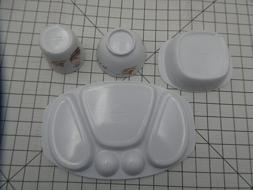 Vtg Noritake Melamine Ware Divided Child's Plate, Cup, Bowl, and Dish - Animals - Picture 2 of 7