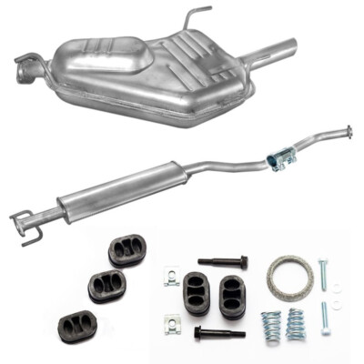 EDEX Schalldämpfer 17.615E Mitteltopf Endtopf Auspuff Opel Vectra C 1.6 1.8 16V HB Limousine Montagesatz Ersatz Auspuff Opel