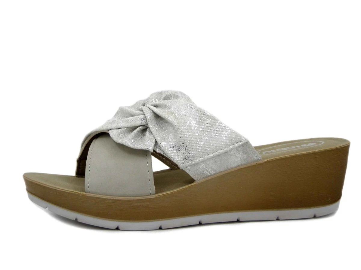 Inblu Pantofole Donna Con Fiocco E Brillantini, Calde E Morbide Per L'inverno, Suola In Poliuretano Per Interno/esterno