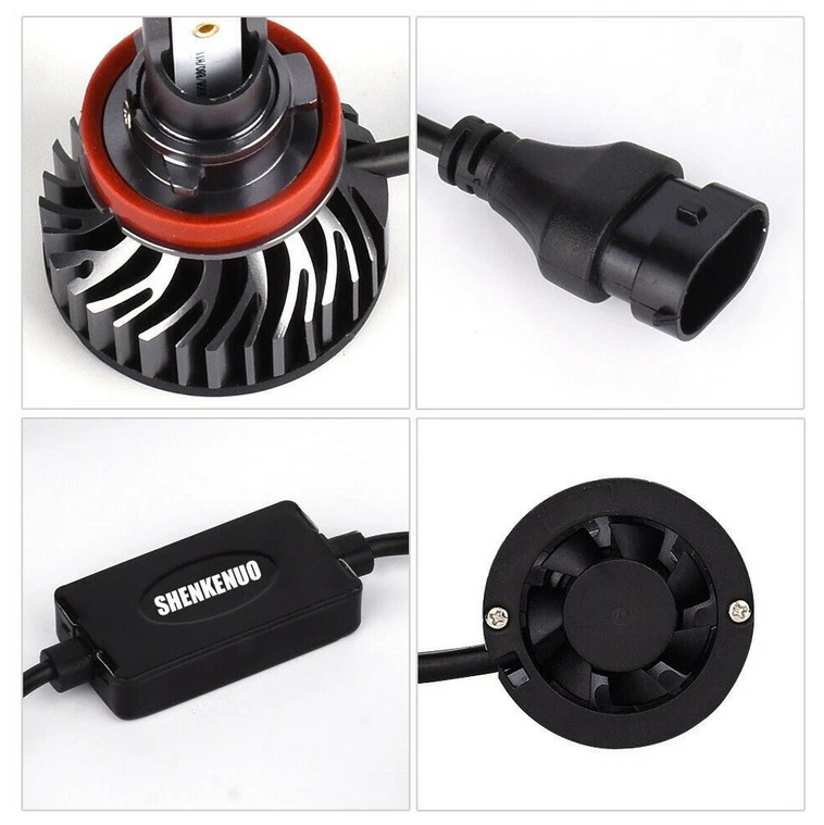 FOR Kia Forte 2010-2015 2016 LED Headlight High/Low Beam + Fog Light Bulbs Kit - Image 2 of 4