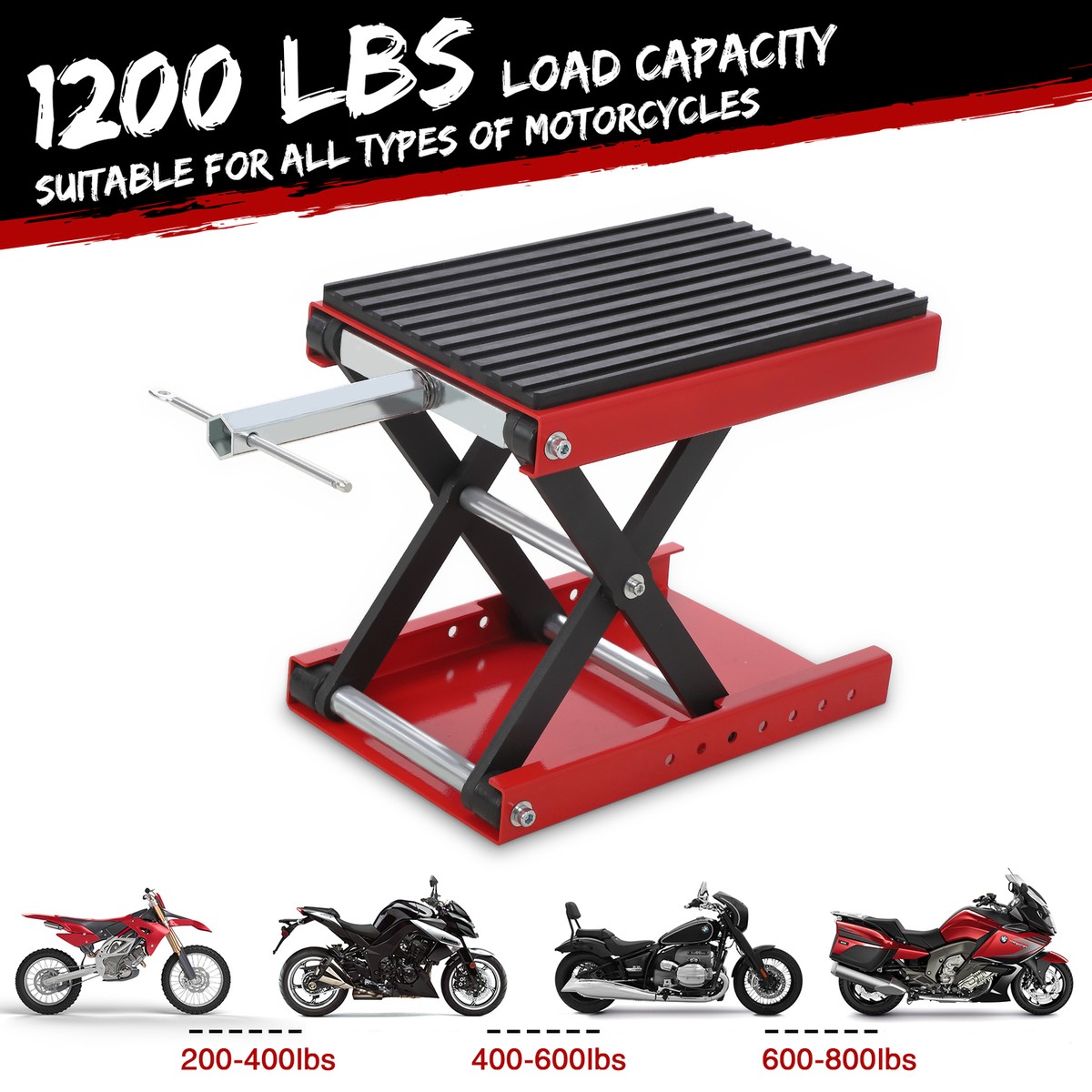 Motorcycle Lift Jack 1200 LBS Transmission Motorcycle Stand