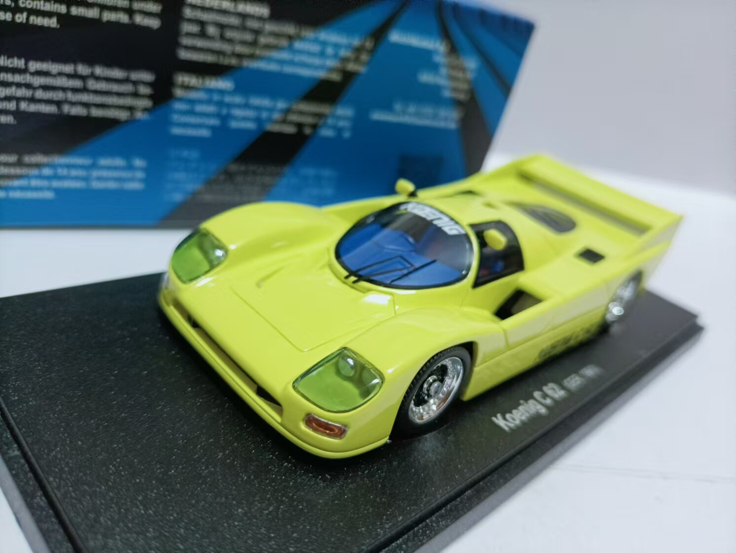 Koenig C62 Yellow Porsche 962 1/43 Resin Model by Autocult Avenue43