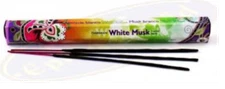 White Musk Incense From Darshan International, Hex Tube Of About 20 Sticks