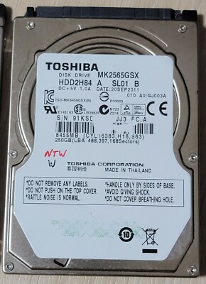 Lot of 6 - HGST WD Toshiba Fujitsu SATA 2.5