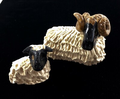 SCOTTISH COLL POTTERY Isle of Lewis Scotland Lamb Sheep Animal Figurine Vtg Gift
