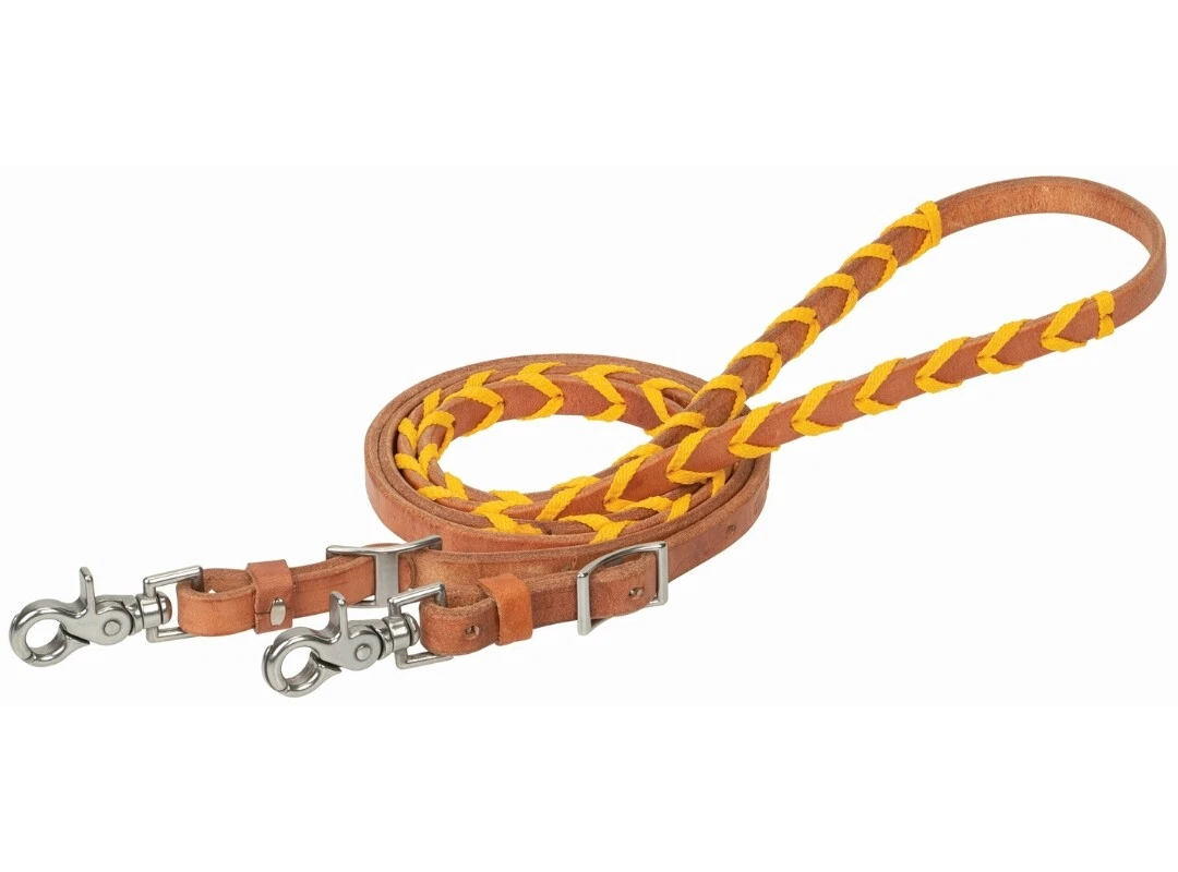Weaver Leather Laced Harness Barrel Reins - Thumbnail 2
