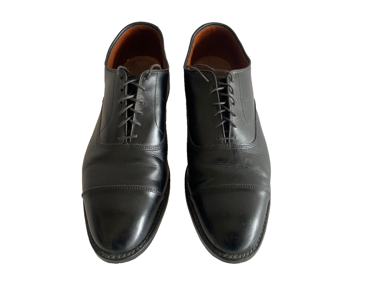 Allen Edmonds Park Avenue Size 11-1/2 D Black Leather Cap Allen Edmonds Park Avenue Size 11-1/2 D Black Leather Cap