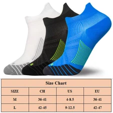 Ankle Fast Dry Compression Socks Short Stockings Sports Striped Fashion Men ☽