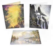 Lot of 3 Wildlife Landscape Any Occasion Greeting Cards Leanin' Tree