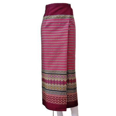 Long skirt Sarong , Cotton Ready To Wear Hooked, northern art, Free waist