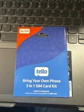 Tello Mobile - 3 in 1 SIM Card Kit. T-Mobile, Android,  iPhone, Samsung.
