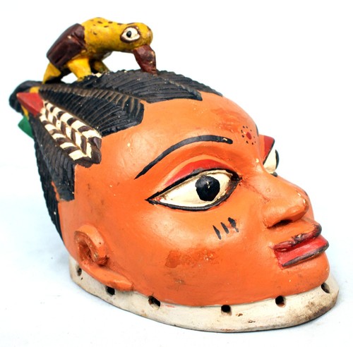 Art Africain - Ancien Masque Cimier Yoruba Gelede - Oiseau en cimier - 33 Cms - Photo 1 sur 12