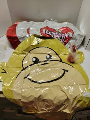 8 Sets - Valentine Day 6-Piece Monkey Crazy For You/Red Heart Anagram Balloons