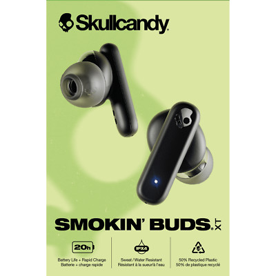 Skullcandy Smokin' Buds XT Wireless in-Ear Earbuds True Black NEW