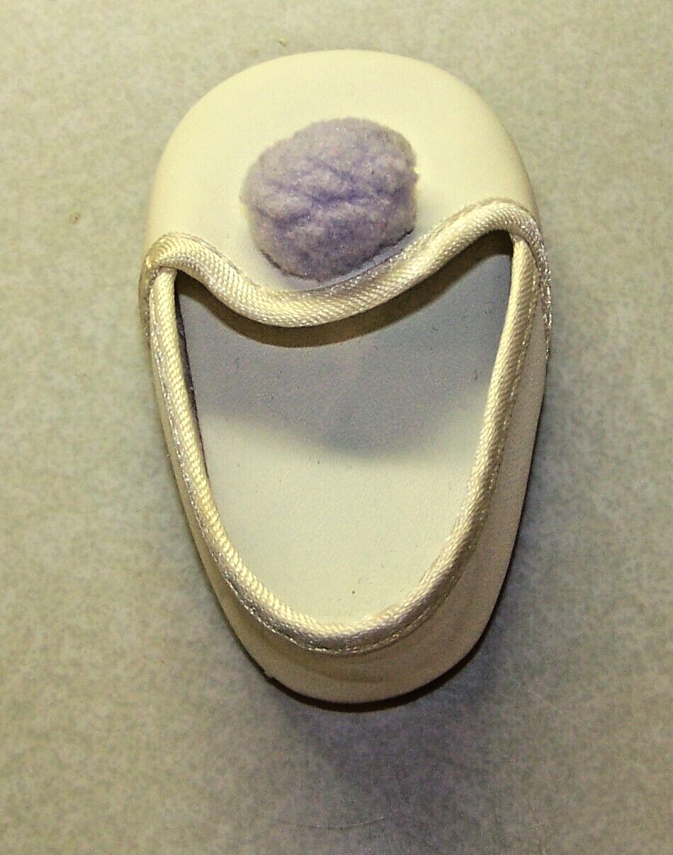 SAOLA American Girl Doll Nellie pantofola bianca lavanda pom pantofola destra solo