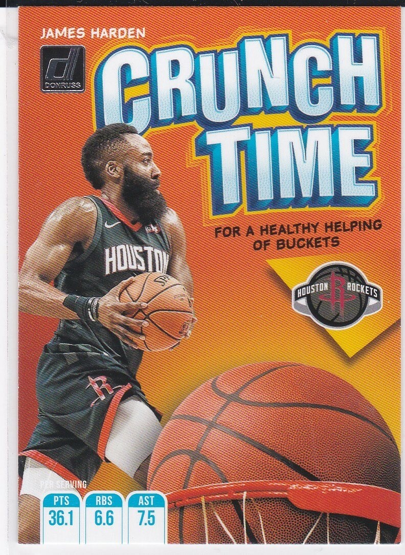 JAMES HARDEN CRUNCH TIME CEREAL BOX Basketball Card 2019 Donruss