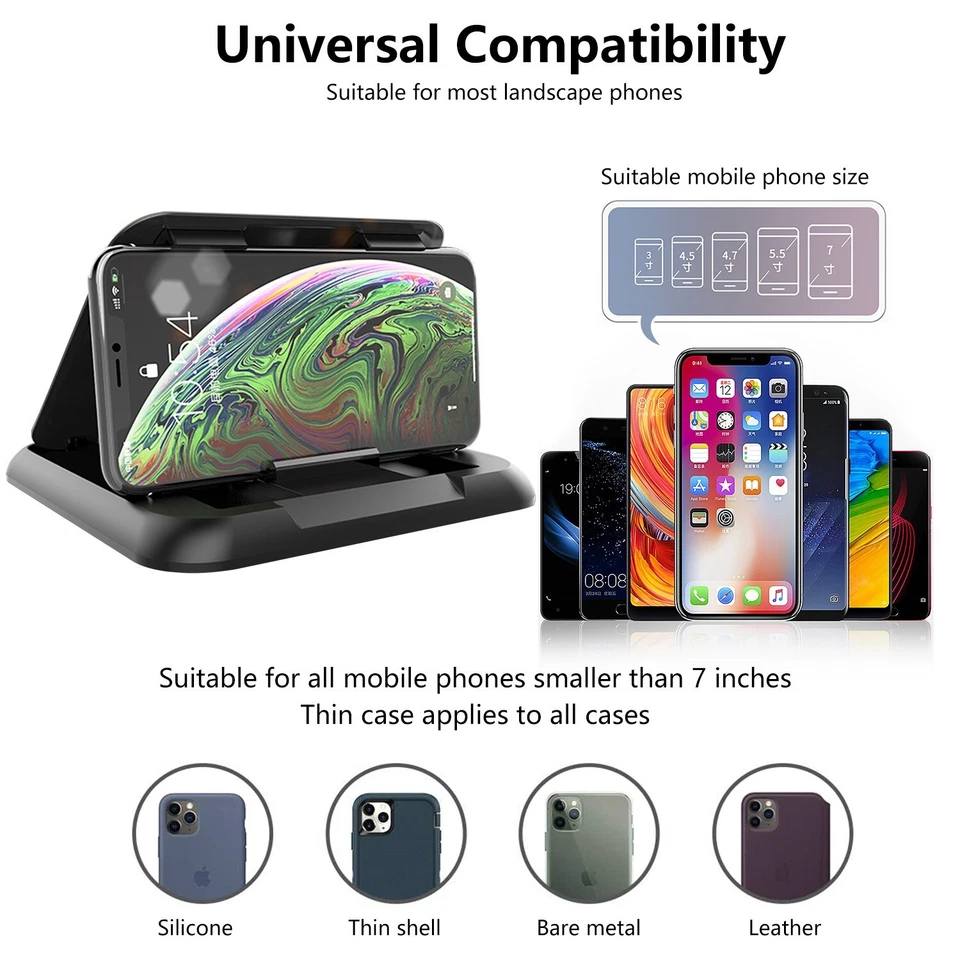 Universal Car Dashboard Mount Holder Silicone Stand Cradle For Cell Phones GPS - Image 2 of 4