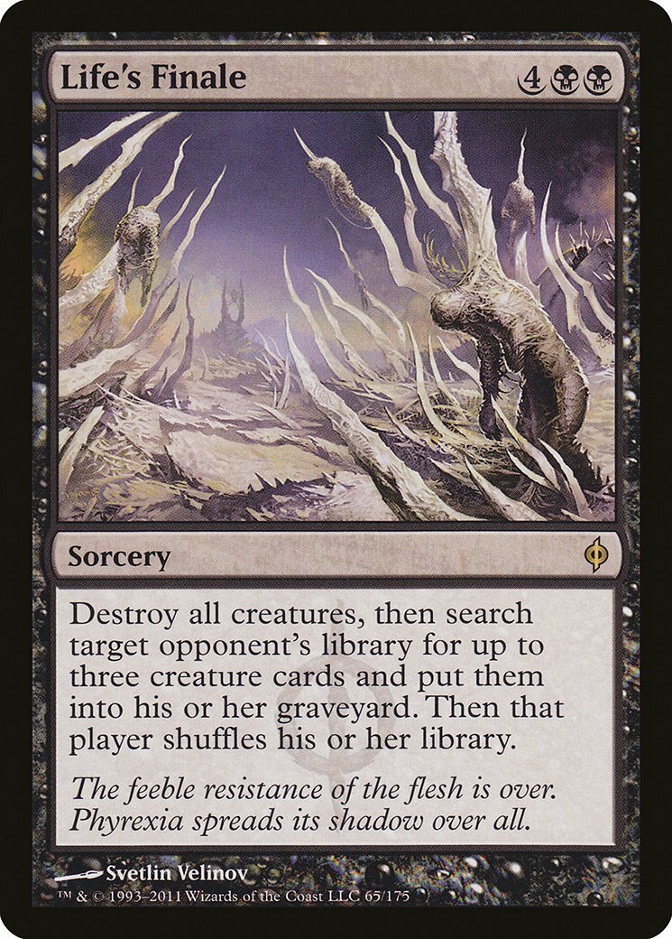 Life's Finale New Phyrexia NM Black Rare MAGIC THE GATHERING