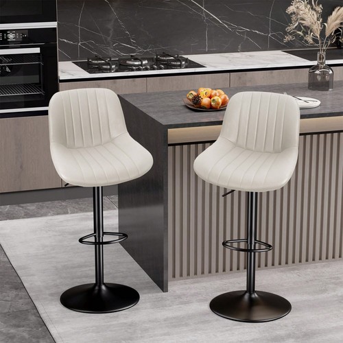 Nalupatio Bar Stools Set Of 2 Adjustable Counter Height Morden-Lightning Deals - Picture 36 of 51