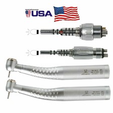  Dental Fiber Optic LED Handpiece High Speed / Quick Coupler 4/6Hole