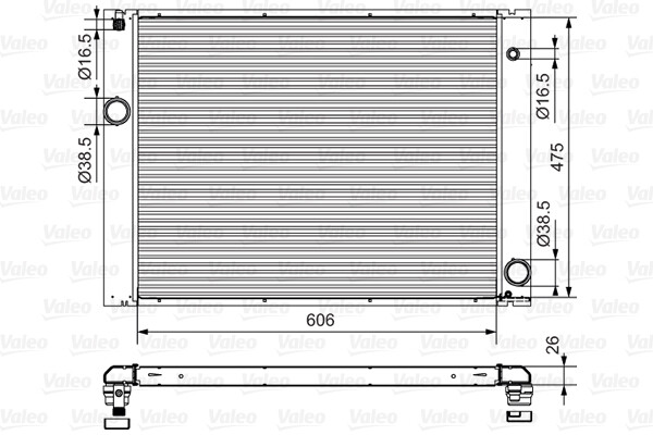Radiateur moteur Valeo 734897 pour système de refroidissement automobile