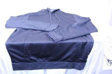 Sweatshirt Long Sleeve Hoodie Drawstring Front Pocket Black Size Large