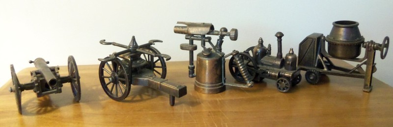 5 Metal Pencil Sharpeners: MIXER Canon HODGE STEAMER Spray Can WHIRLING BLADES