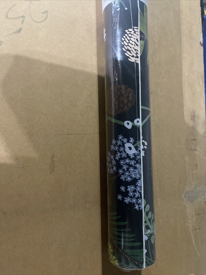 Rifle Paper Co. Juniper Forest Peel and Stick Wallpaper Black. Two 27