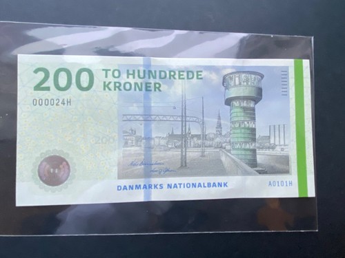 DENMARK 2010 200 kroner, litra A0, UNC, low serial number 000024! KM 67a, NICE - Picture 2 of 7