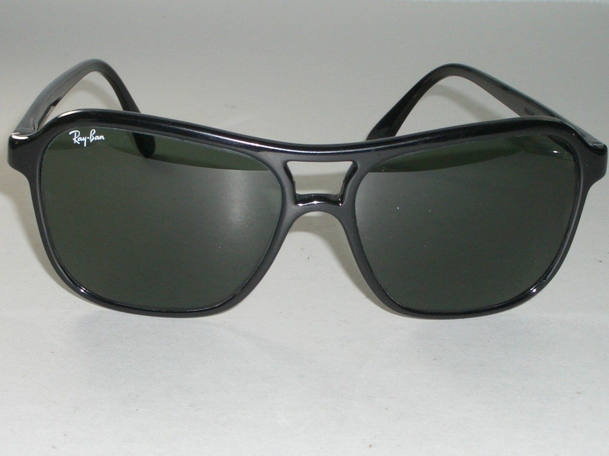 VINTAGE B&L RAY BAN BLACK NYLON G15 CRYSTAL LENS SQUARE CATS 4000 SKI  SUNGLASSES - Main Image