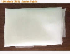 120 Mesh (48T) Screen Fabric for Silk Screen Printing White 1.3x1 Yard Brand New